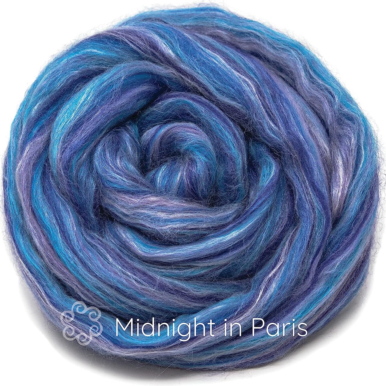 Silk Merino Blended Roving. Soft Combed Top Fiber for Spinning, Felting, & Fiber Arts.